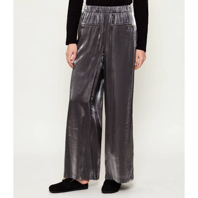 Liu Jo Sport Spodnie Loose fit metaliczny L Liu Jo Sport Spodnie Loose fit metaliczny L