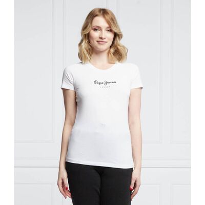 Pepe Jeans London T-shirt Slim Fit biały XL Pepe Jeans London T-shirt Slim Fit biały XL