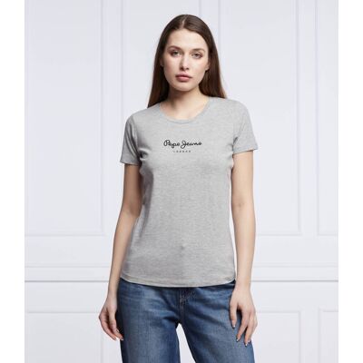Pepe Jeans London T-shirt Slim Fit szary XXS Pepe Jeans London T-shirt Slim Fit szary XXS