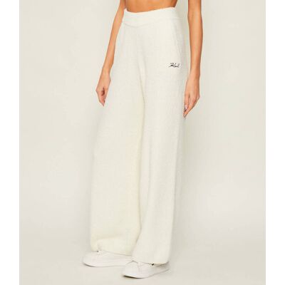 Karl Lagerfeld Polarowe spodnie Relaxed fit ecru L Karl Lagerfeld Polarowe spodnie Relaxed fit ecru L