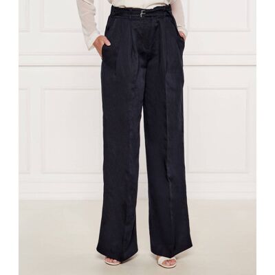 Boss BLACK Spodnie Taualy-W Relaxed fit z dodatkiem lnu granatowy 36 Boss BLACK Spodnie Taualy-W Relaxed fit z dodatkiem lnu granatowy 36