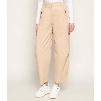 Guess Spodnie DENISE carrot fit beżowy XS Guess Spodnie DENISE carrot fit beżowy XS