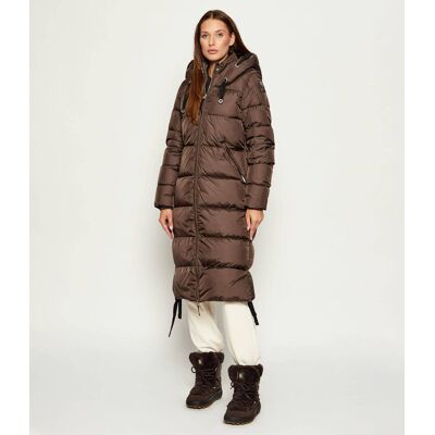 PARAJUMPERS Puchowy płaszcz PANDA brązowy XS PARAJUMPERS Puchowy płaszcz PANDA brązowy XS