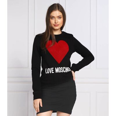 Love Moschino Bluza Regular Fit czarny 34 Love Moschino Bluza Regular Fit czarny 34