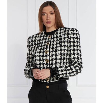 Balmain Marynarka Cropped Fit z dodatkiem wełny czarny M Balmain Marynarka Cropped Fit z dodatkiem wełny czarny M
