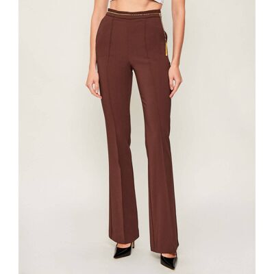 Elisabetta Franchi Spodnie flare fit brązowy 38 Elisabetta Franchi Spodnie flare fit brązowy 38