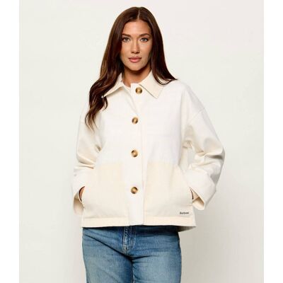 Barbour Kurtka Cloverdale Relaxed fit beżowy 42 Barbour Kurtka Cloverdale Relaxed fit beżowy 42