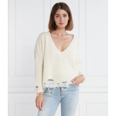 Pinko Wełniany sweter Regular Fit biały S Pinko Wełniany sweter Regular Fit biały S
