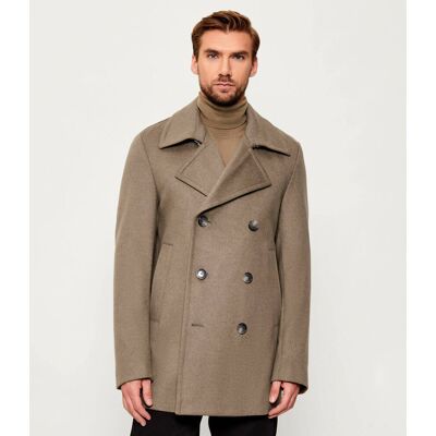 Boss BLACK Wełniany płaszcz H-Hyde-Pcoat-254 z dodatkiem kaszmiru beżowy 52 Boss BLACK Wełniany płaszcz H-Hyde-Pcoat-254 z dodatkiem kaszmiru beżowy 52