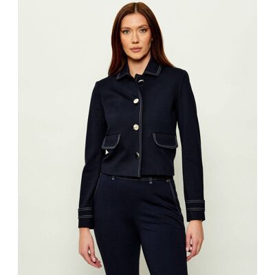 Liu Jo Marynarka Cropped Fit granatowy 36 Liu Jo Marynarka Cropped Fit granatowy 36