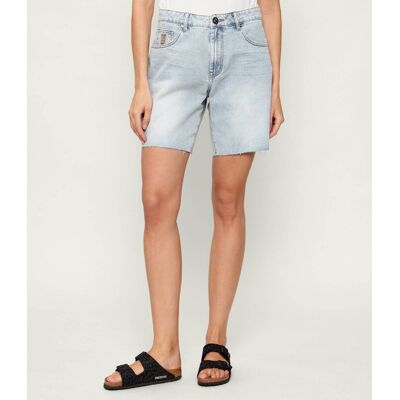 One Teaspoon Jeansowe szorty JACKSONS Relaxed fit mid waist błękitny 26 One Teaspoon Jeansowe szorty JACKSONS Relaxed fit mid waist błękitny 26
