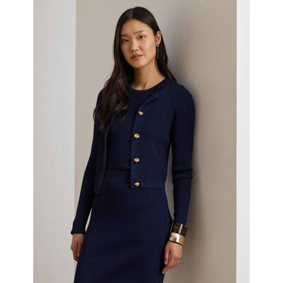 Polo Ralph Lauren LAUREN RALPH LAUREN Kardigan Slim Fit granatowy XS Polo Ralph Lauren LAUREN RALPH LAUREN Kardigan Slim Fit granatowy XS
