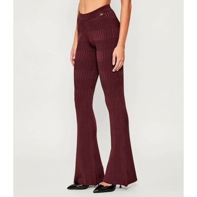 Marciano Guess Spodnie dzianinowe JANET flare fit bordowy S Marciano Guess Spodnie dzianinowe JANET flare fit bordowy S