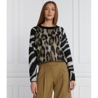Marc Cain Sweter Regular Fit z dodatkiem wełny czarny 40 Marc Cain Sweter Regular Fit z dodatkiem wełny czarny 40
