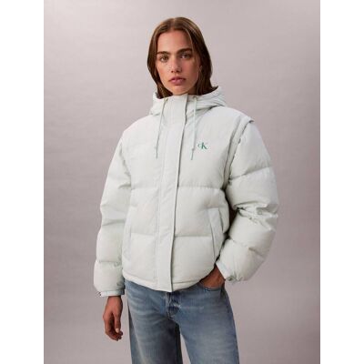 Calvin Klein Jeans Puchowa kurtka 2w1 Relaxed fit błękitny M Calvin Klein Jeans Puchowa kurtka 2w1 Relaxed fit błękitny M