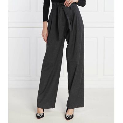 Pinko Wełniane spodnie Loose fit grafitowy 38 Pinko Wełniane spodnie Loose fit grafitowy 38