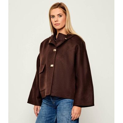 Ba&sh; Wełniana kurtka KOVE Loose fit brązowy S Ba&sh; Wełniana kurtka KOVE Loose fit brązowy S