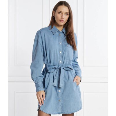 Tommy Jeans Sukienka z paskiem błękitny M Tommy Jeans Sukienka z paskiem błękitny M