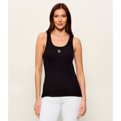 HUGO Top Datamia Slim Fit czarny M HUGO Top Datamia Slim Fit czarny M