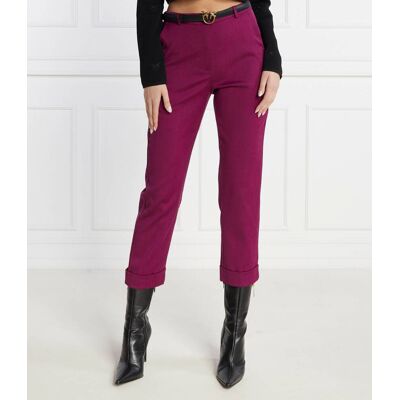 Pinko Wełniane spodnie Regular Fit fioletowy 36 Pinko Wełniane spodnie Regular Fit fioletowy 36