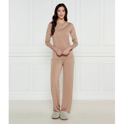 Giorgio Armani Emporio Armani Piżama Regular Fit z dodatkiem wełny beżowy L Giorgio Armani Emporio Armani Piżama Regular Fit z dodatkiem wełny beżowy L
