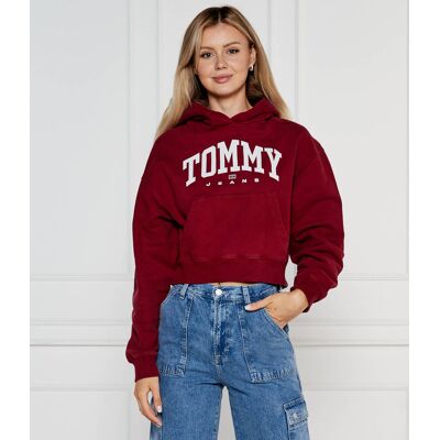 Tommy Jeans Bluza Cropped Fit czerwony XL Tommy Jeans Bluza Cropped Fit czerwony XL