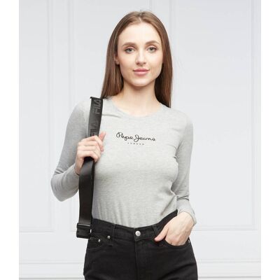 Pepe Jeans London Bluzka NEW VIRGINIA Slim Fit szary S Pepe Jeans London Bluzka NEW VIRGINIA Slim Fit szary S