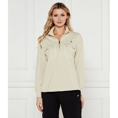 Aeronautica Militare Bluza Regular Fit piaskowy L Aeronautica Militare Bluza Regular Fit piaskowy L