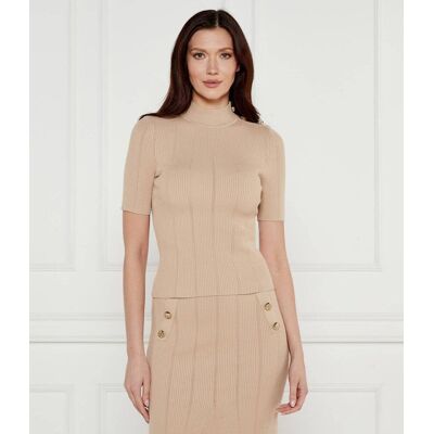 Marciano Guess Sweter GRACE Regular Fit beżowy L Marciano Guess Sweter GRACE Regular Fit beżowy L