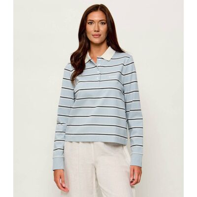 Barbour Polo Ashwell Loose fit błękitny 42 Barbour Polo Ashwell Loose fit błękitny 42