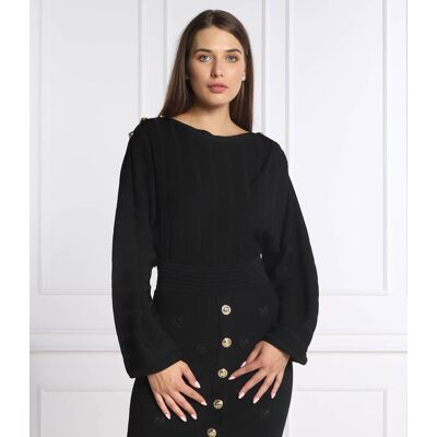 Pinko Sweter WINE Cropped Fit czarny L Pinko Sweter WINE Cropped Fit czarny L