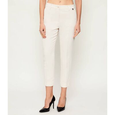Marc Cain Spodnie cygaretki FRANCA Straight fit beżowy 38 Marc Cain Spodnie cygaretki FRANCA Straight fit beżowy 38