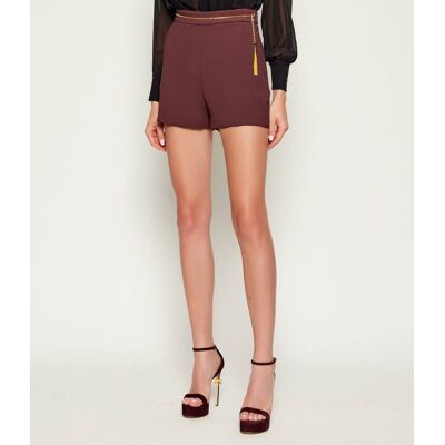 Elisabetta Franchi Szorty Slim Fit bordowy 34 Elisabetta Franchi Szorty Slim Fit bordowy 34