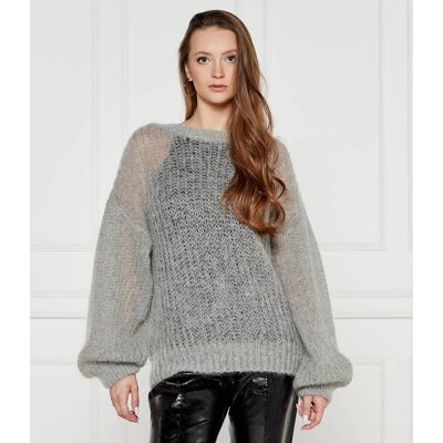 Boss BLACK Wełniany sweter Fablura Loose fit szary S Boss BLACK Wełniany sweter Fablura Loose fit szary S