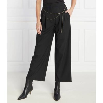 Marella Spodnie z paskiem FANTE Regular Fit czarny 40 Marella Spodnie z paskiem FANTE Regular Fit czarny 40