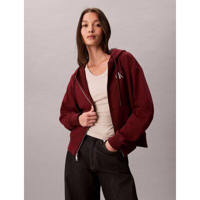 Calvin Klein Jeans Bluza Regular Fit bordowy XS Calvin Klein Jeans Bluza Regular Fit bordowy XS
