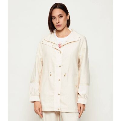 Liu Jo Sport Parka Regular Fit beżowy M Liu Jo Sport Parka Regular Fit beżowy M