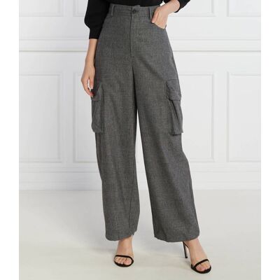 Pinko Spodnie flare fit z dodatkiem wełny szary 40 Pinko Spodnie flare fit z dodatkiem wełny szary 40