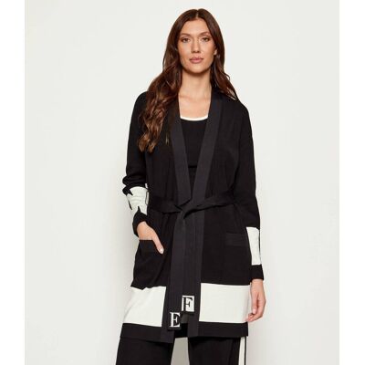 Elisabetta Franchi Kardigan Regular Fit czarny 34 Elisabetta Franchi Kardigan Regular Fit czarny 34