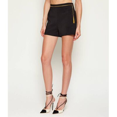 Elisabetta Franchi Szorty Slim Fit czarny 36 Elisabetta Franchi Szorty Slim Fit czarny 36