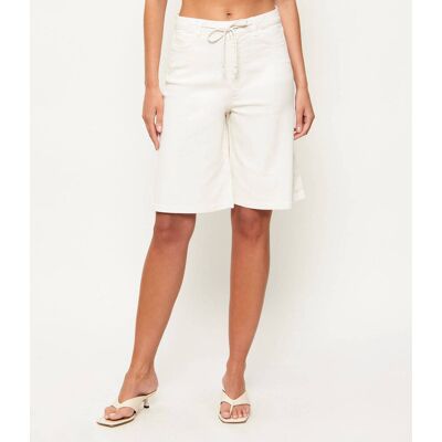Marella SPORT Jeansowe szorty MLMQUASAR Relaxed fit kremowy 38 Marella SPORT Jeansowe szorty MLMQUASAR Relaxed fit kremowy 38