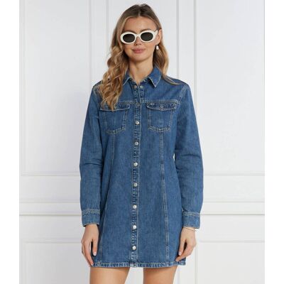 Tommy Jeans Sukienka ALINE LS denim niebieski M Tommy Jeans Sukienka ALINE LS denim niebieski M