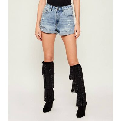 One Teaspoon Jeansowe szorty BANDITS Slim Fit high waist niebieski 26 One Teaspoon Jeansowe szorty BANDITS Slim Fit high waist niebieski 26
