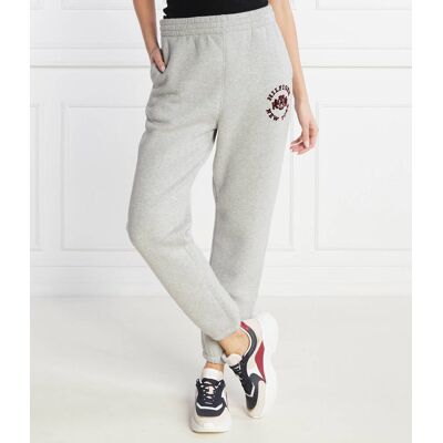 Tommy Hilfiger Spodnie dresowe VARSITY FLOCK Relaxed fit szary XL Tommy Hilfiger Spodnie dresowe VARSITY FLOCK Relaxed fit szary XL