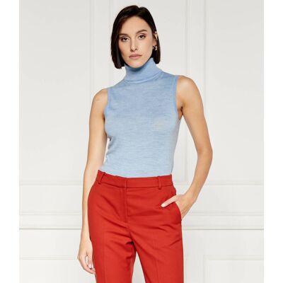Tommy Hilfiger Wełniany top Slim Fit błękitny XS Tommy Hilfiger Wełniany top Slim Fit błękitny XS