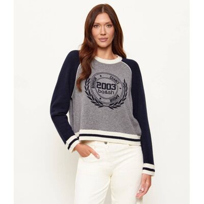Ba&sh; Kaszmirowy sweter Colette Regular Fit granatowy S Ba&sh; Kaszmirowy sweter Colette Regular Fit granatowy S