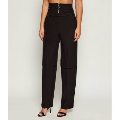 Patrizia Pepe Spodnie Relaxed fit high waist czarny 38 Patrizia Pepe Spodnie Relaxed fit high waist czarny 38