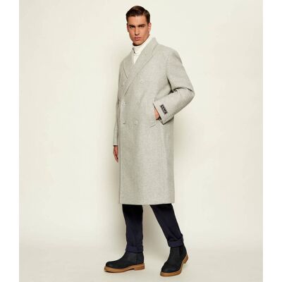 Lacoste Wełniany płaszcz szary 48 Lacoste Wełniany płaszcz szary 48
