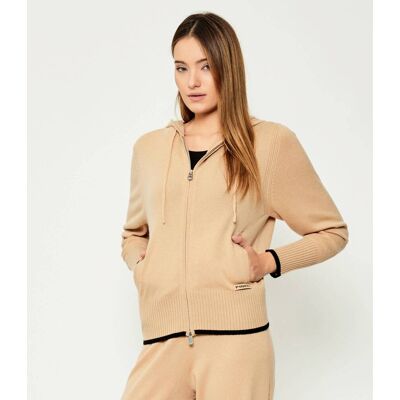 Pinko Wełniany sweter SULLAWESI Regular Fit z dodatkiem kaszmiru beżowy XL Pinko Wełniany sweter SULLAWESI Regular Fit z dodatkiem kaszmiru beżowy XL