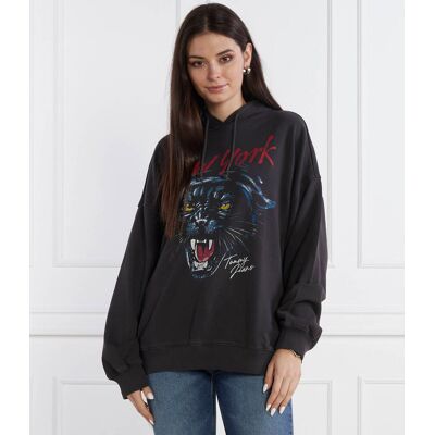 Tommy Jeans Bluza PANTHER HOODIE Oversize fit czarny XS Tommy Jeans Bluza PANTHER HOODIE Oversize fit czarny XS